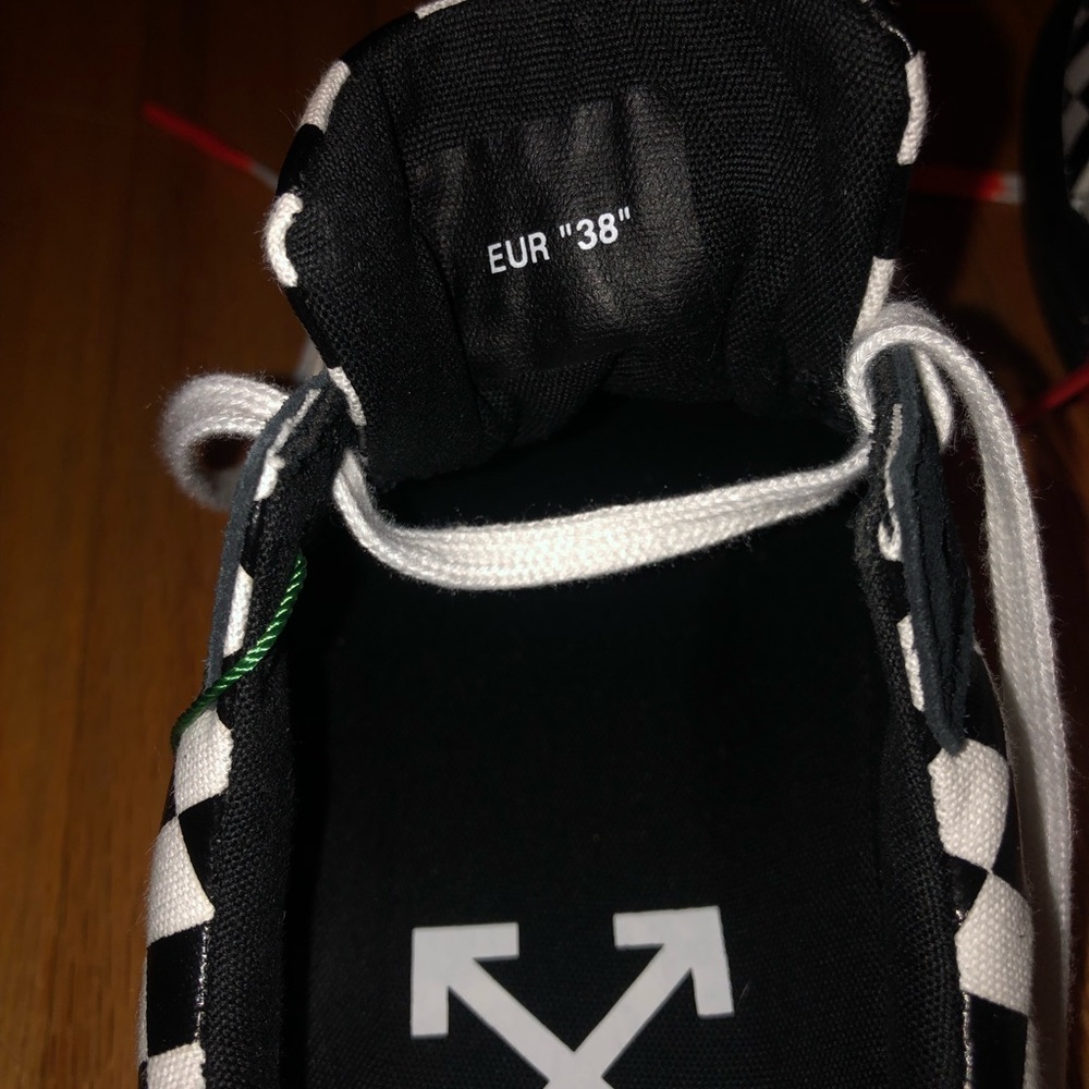 off white checkered shoe